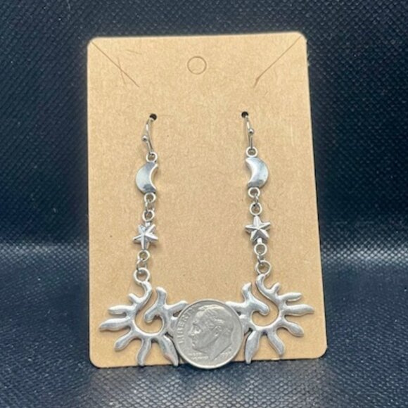 Sun Moon and Star Earrings - Picture 3 of 5